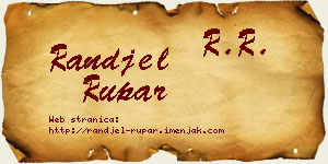 Ranđel Rupar vizit kartica